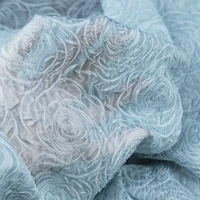soft and light wrinkled chiffon fabric three dimensional rose wrinkled yarn translucent crumpled garment hanfu fabric dye