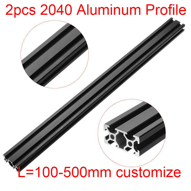 

2pcs CNC 3D Printer Parts 400mm 2040 Aluminum Profile Extrusion European Standard Anodized Rail Linear Aluminum Profile Frame
