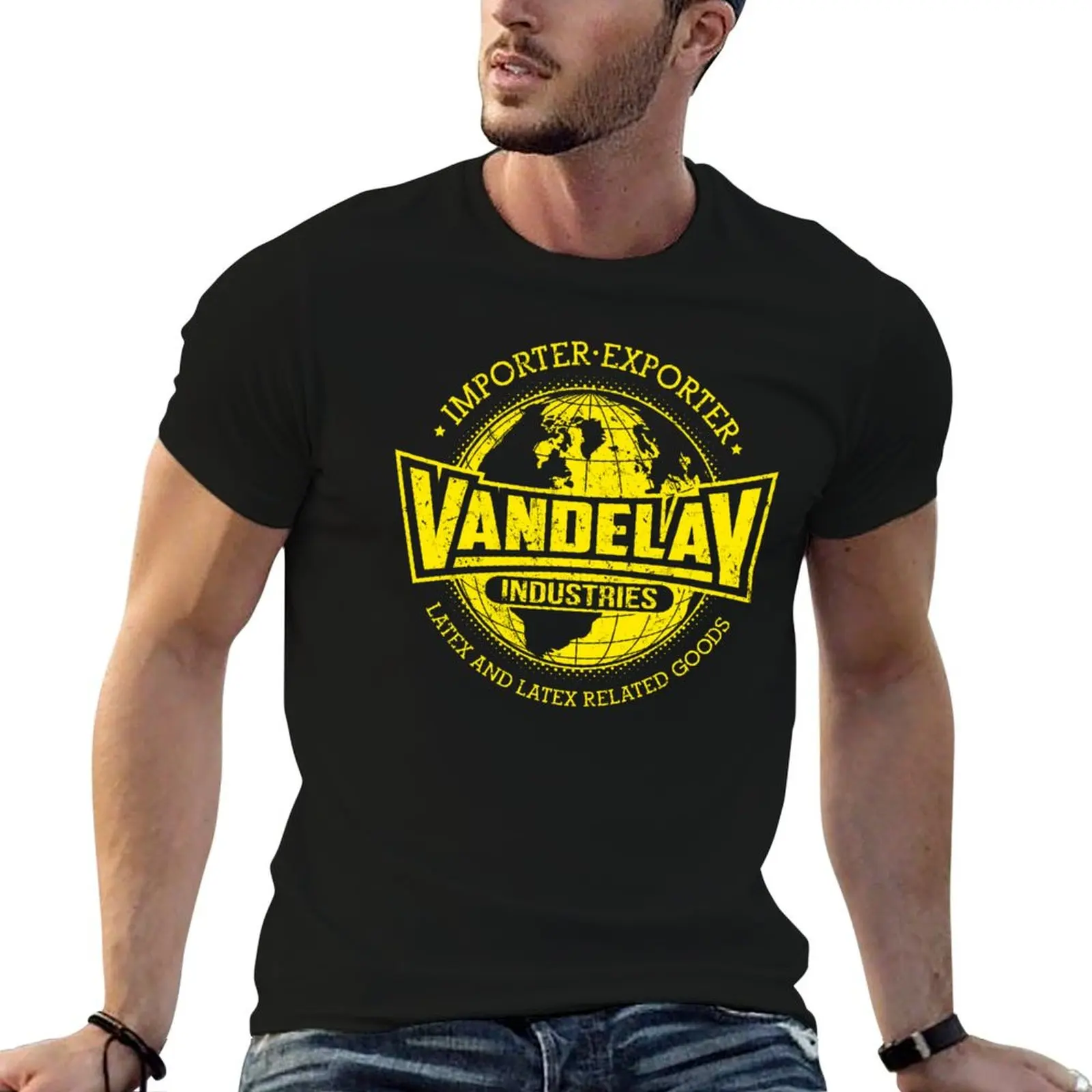 Фото Футболка Vandelay Industries, простая повседневная футболка с короткими рукавами №1