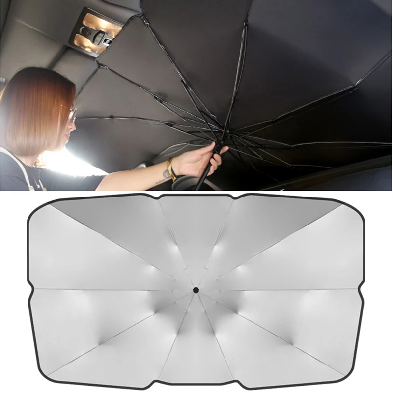

Car Windshield Sunshade Umbrella Type Sun Shade for Car Window Summer Sun Protection Heat Insulation Cloth for Car Front Shading