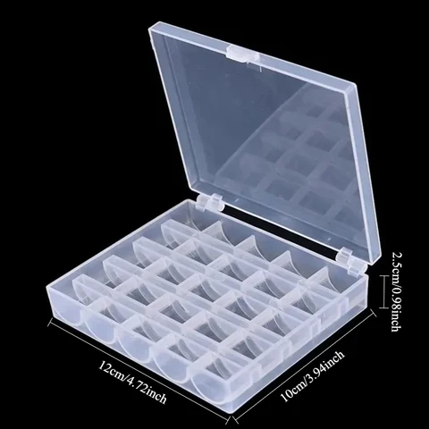 Набор из 25 прозрачных шпулек для швейной машины