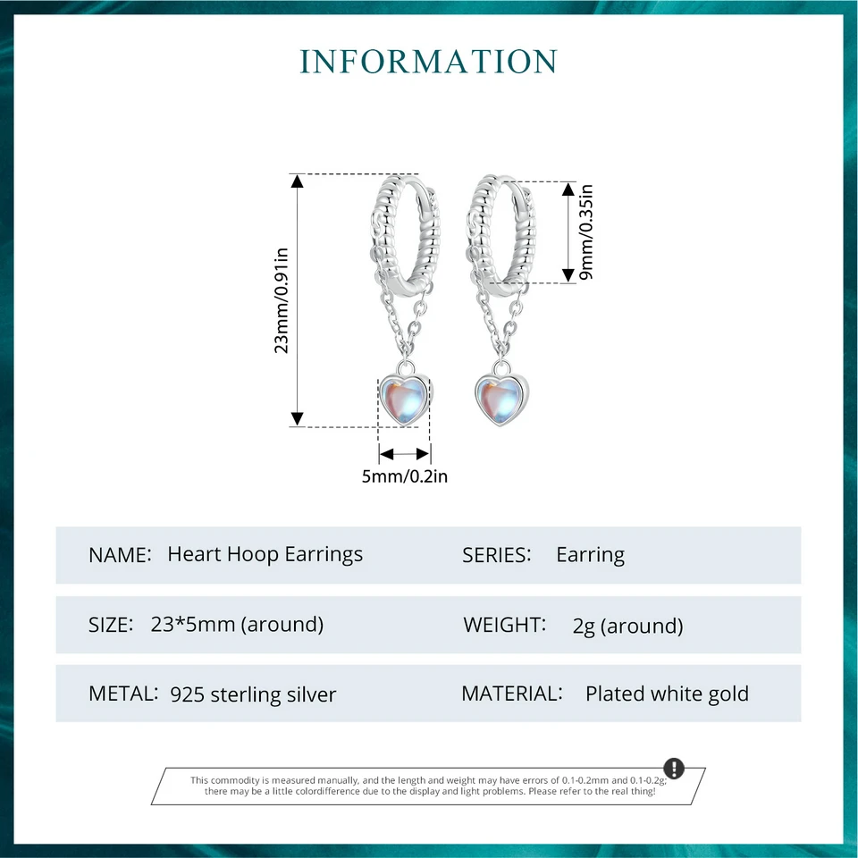 Женские серьги-подвески BAMOER белые Позолоченные серьги Huggie с лунным камнем 925