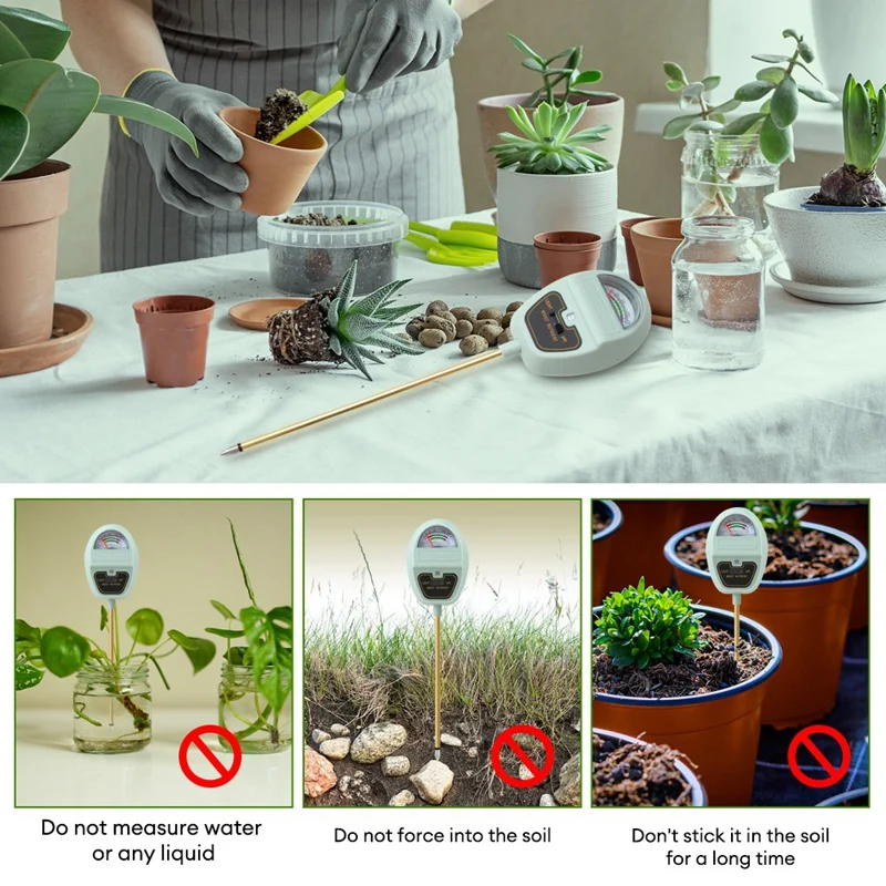 Измеритель влажности почвы 4 в 1 2024 измеритель почвы/яркости/питательных