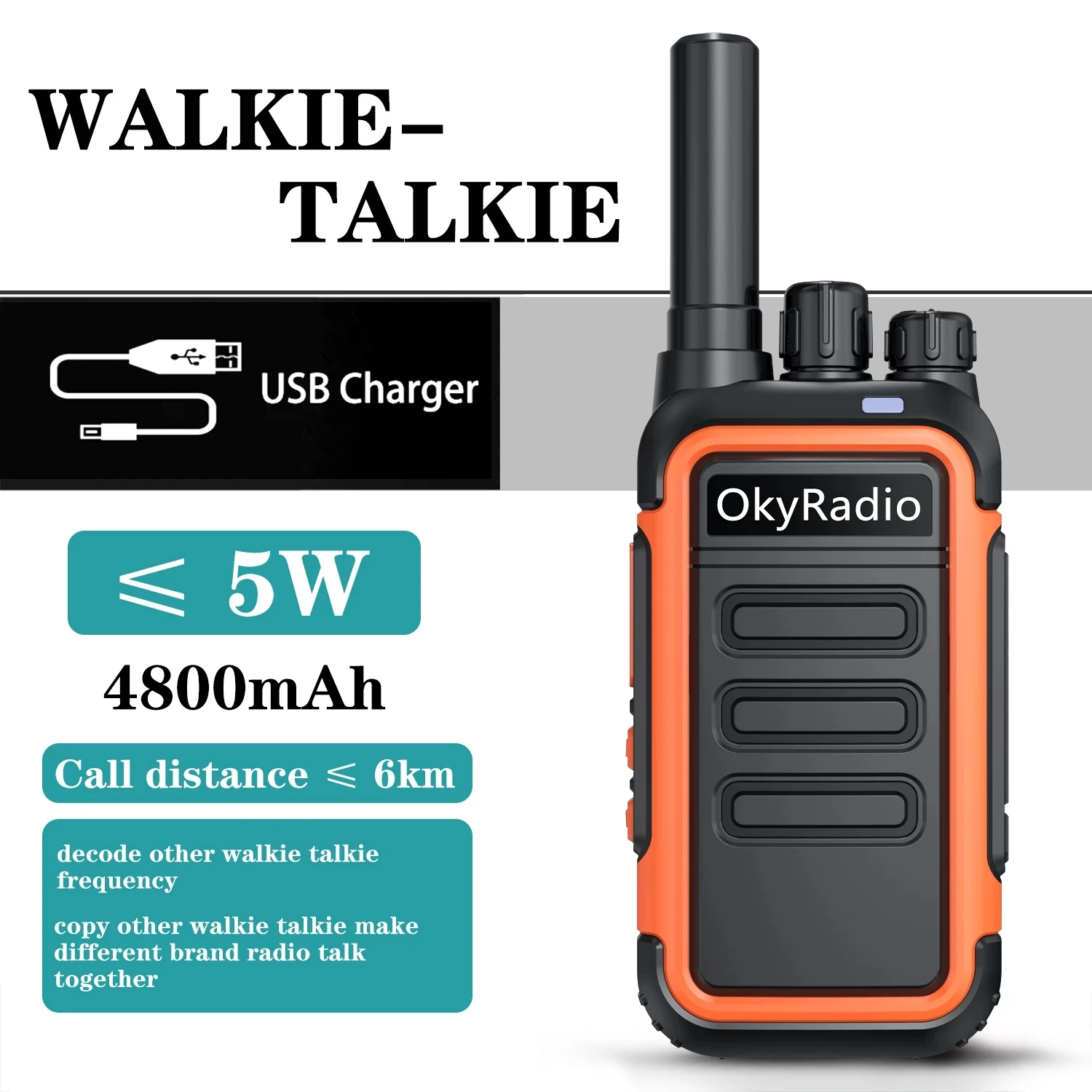 

Popular UV-5R Dualband Two Way Radio Walkie Talkie Two Way Cb Radio Upgrade Version Uv5r 128CH 5W VHF UHF136-174Mhz & 400-520Mhz