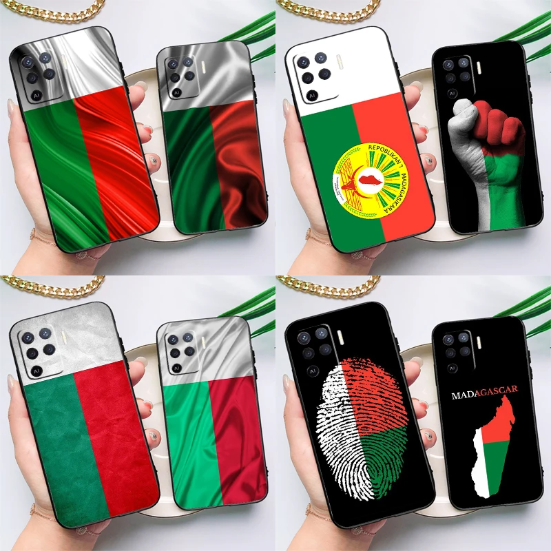 Madagascar Flag Case For OPPO A17 A57 A77 A78 A15 A16 A52 A72 A76 A96 A74 A94 A5 A9 A31 A93 A54S A53S A57S |