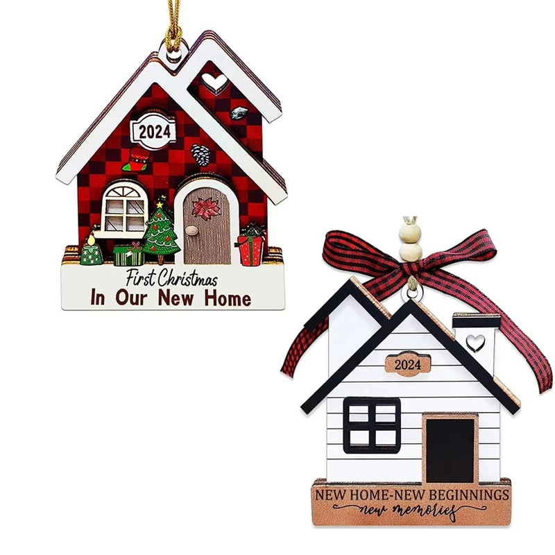 Украшение для дома на Новый дом 2024 деревянные подарки новоселье рождественская