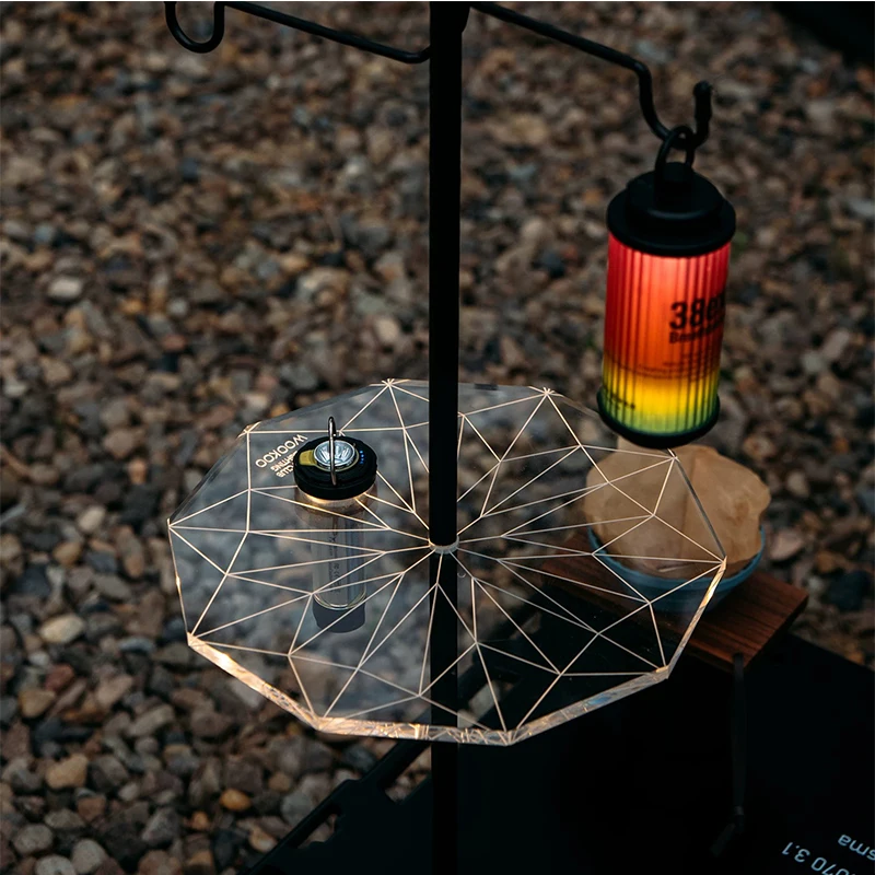 Уличный круглый стол для кемпинга акриловый светящийся подходит лампы Goalzero