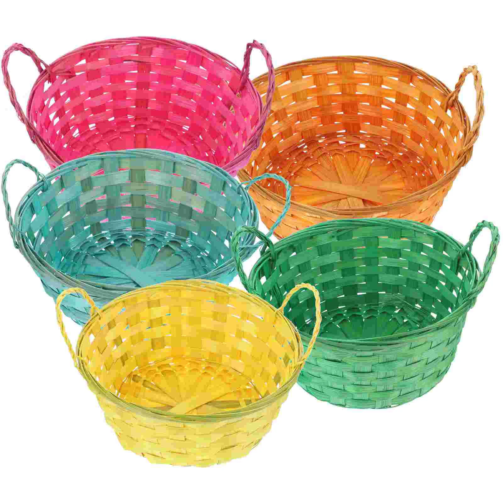 

Basket Baskets Easter Egg Rattan Mini Fruit Plastic Candy Wicker Eggs Shopping Containers Kids Tiny Pail Fresh Woven Picnic