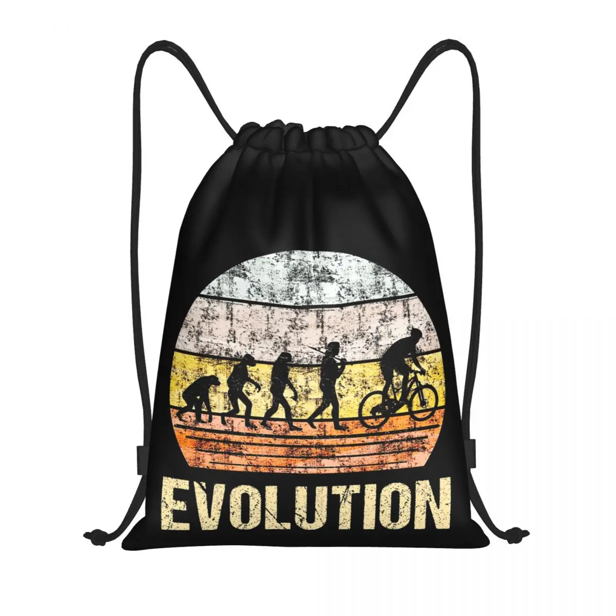 

Mountain Bike Evolution Cycling Graphic Cool Drawstring Bags Gym Bag Field pack Cosy Backpack Large capacity Retro Size optional