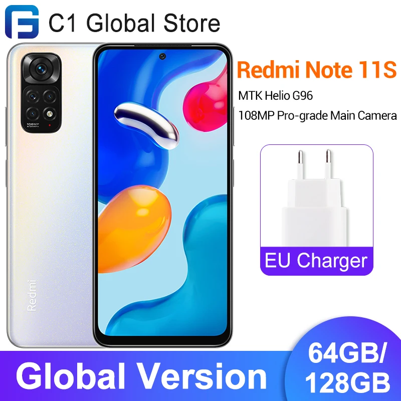 Новинка Смартфон Xiaomi Redmi Note 11 S Восьмиядерный Helio G96 камера 108 МП 33 Вт Pro Быстрая
