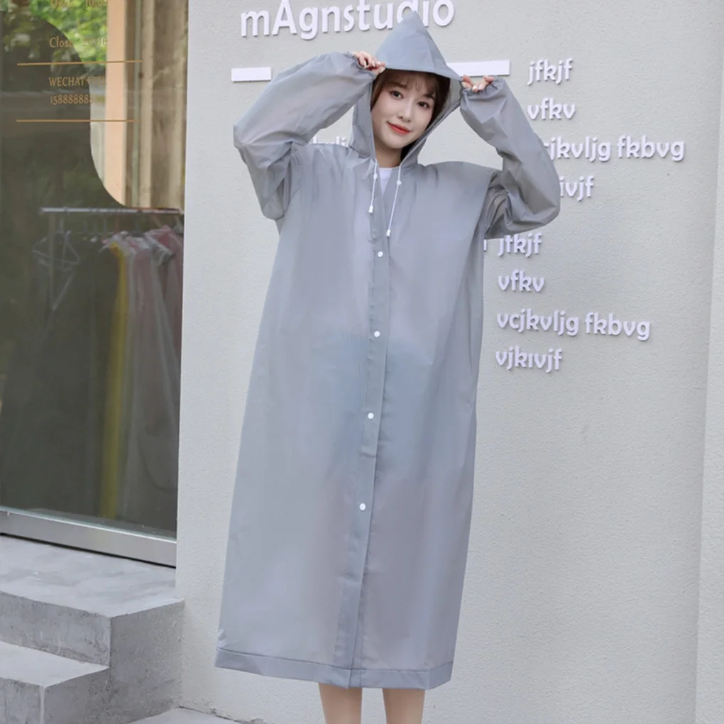 

150-185cm Adults Rain Coat Waterproof Outdoor Portable Long Sleeve Rainwear Clothes Hiking Climbing Free Size Hoodie