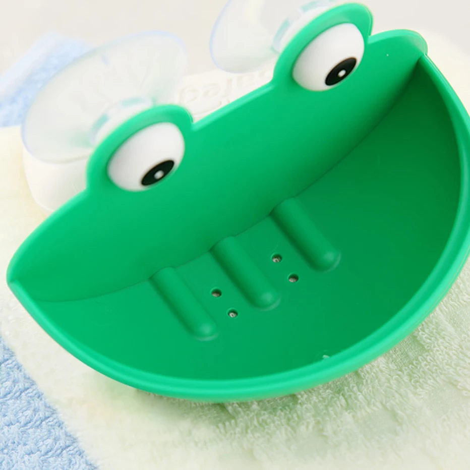 Креативный держатель мыла в форме лягушки для прочной душевой стены сливная вода