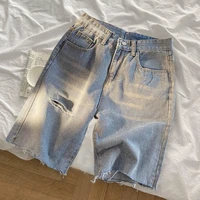 denim shorts ripped pockets summer stretchy burr short jeans for dating
