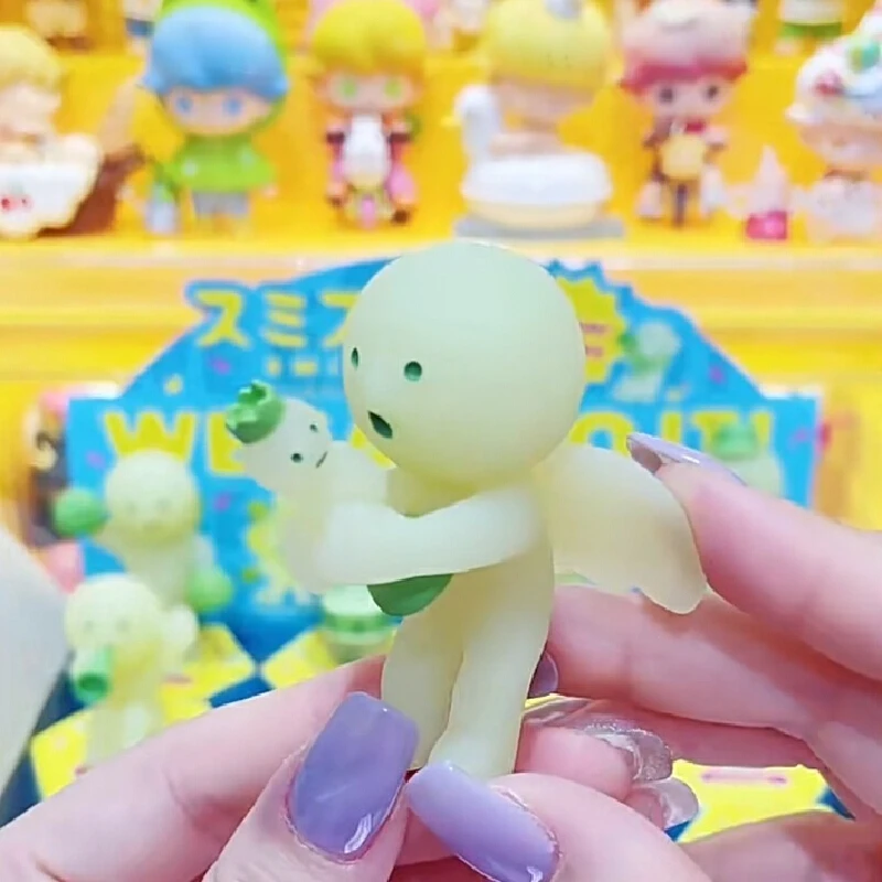 Smiski Cheer Series слепая коробка светящаяся зеленая кукла Kawaii ночник для украшения