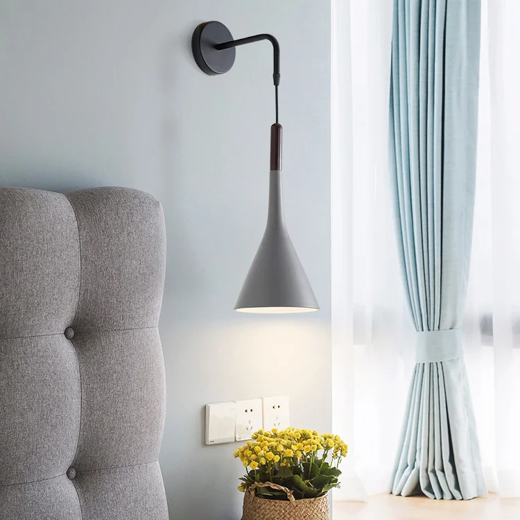 

Bedroom wall lamp creative home indoor bedside dormitory Nordic simple modern personalized decoration net red special wall lamp