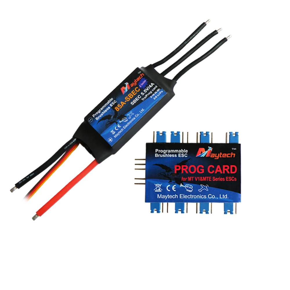 

Maytech 85A Brushless SBEC Controller for RC FPV UAV Drone Multi Copter Planes ESC Programmable
