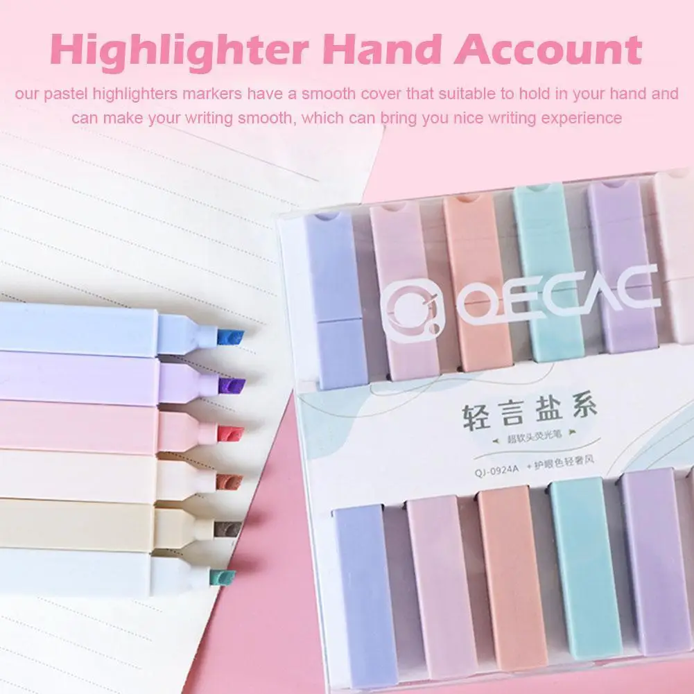 

High-value Highlighter Handbook Pen 24 Colors Pastel Highlighter For School Text Marker Stationery Mini Felt-tip Highlighte O8z6