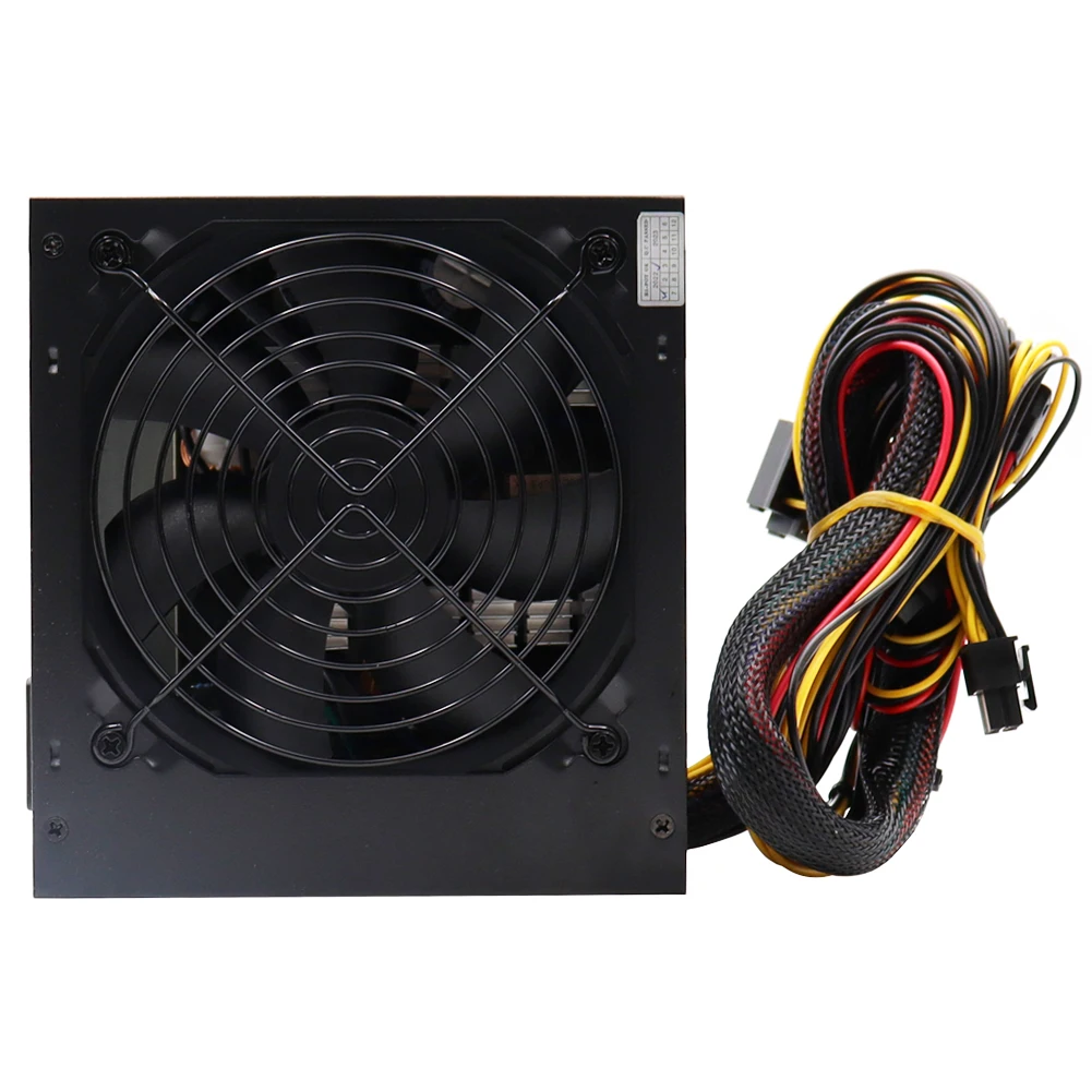 pc power supply psu rated 500w 110v 220v bivolt for atx computer case gaming 120mm fan 2024pin 12v desktop source btc eu plug free global shipping