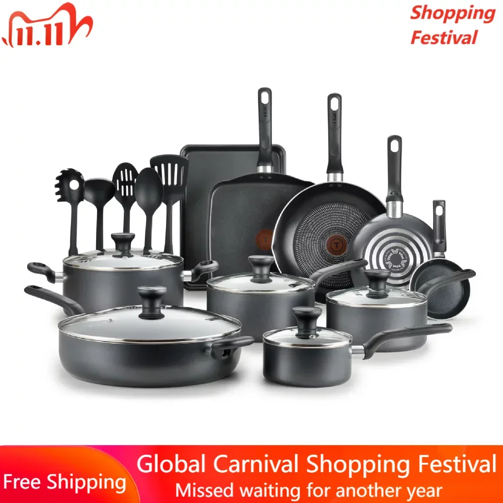 

Nonstick Cookware Nonstick Cookware Set for Kitchen Pots Offers Dishwasher Safe 20 Piece Set Free Shipping Non-stick Pan Cooking