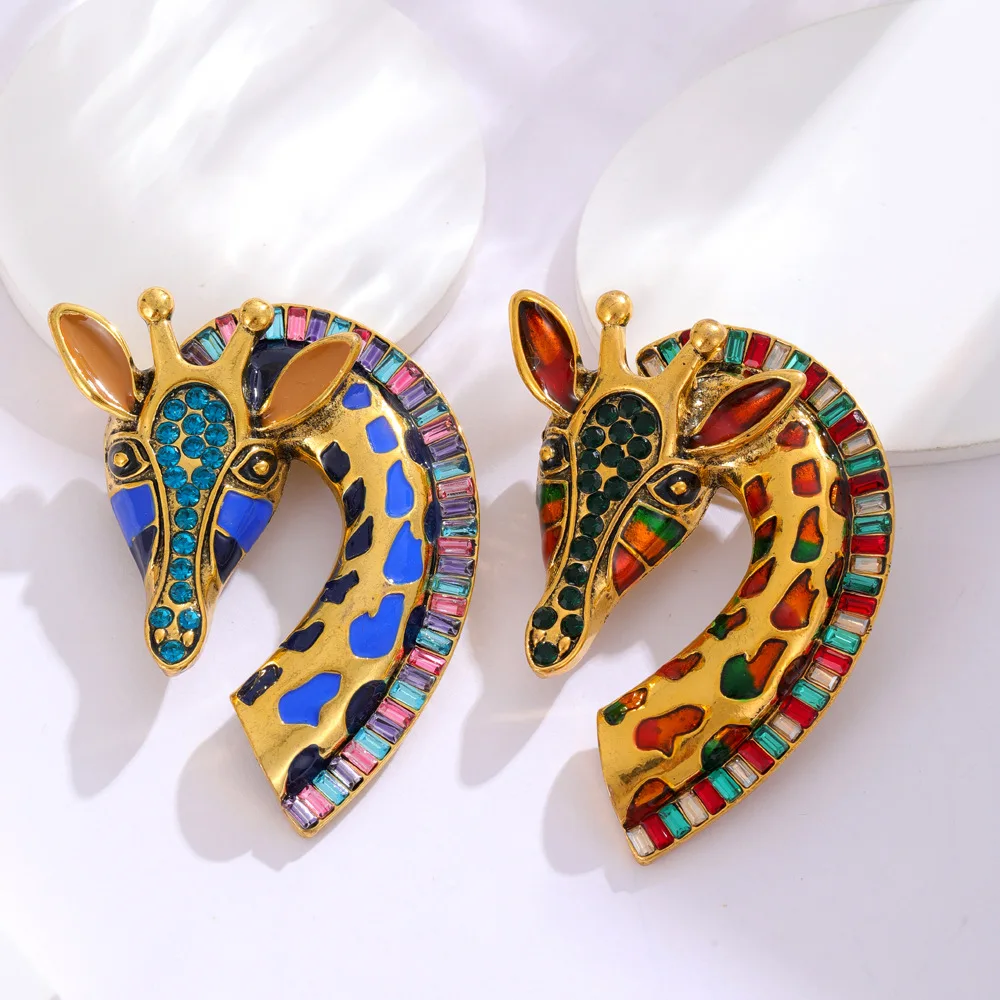 Красочные аксессуары в виде жирафа искусственная брошь стиле ретро