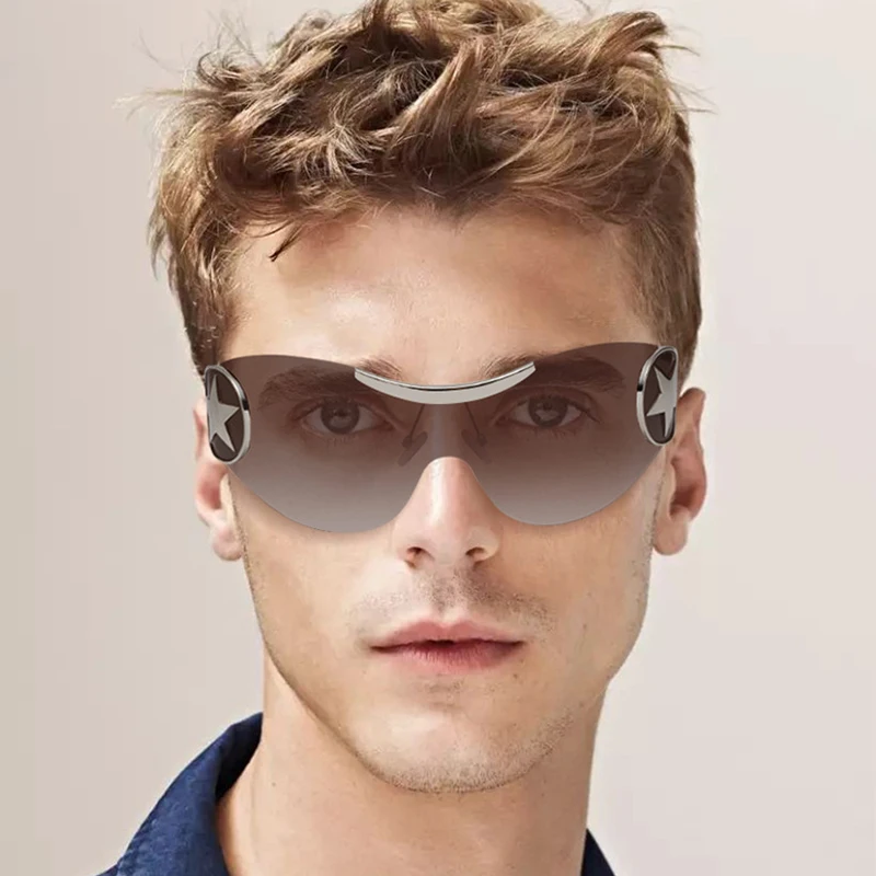 

Y2k Goggle Sunglasses Men Women 2023 Fashion Luxury Brand Punk One Piece Designer 2000'S Sun Glasses Ladies Eyewear Trendy UV400