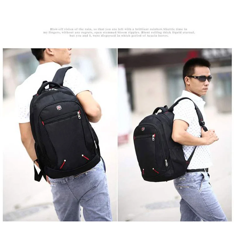 

Men USB Charging Waterproof Laptop Backpack Travel Oxford Pack Male Business Bag