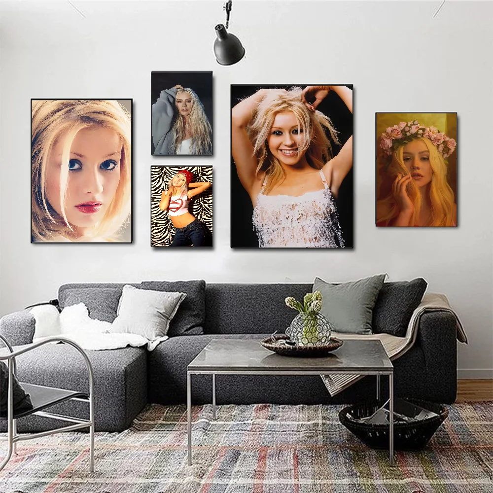 Christina Aguilera Singer Classic Vintage Posters Whitepaper Prints Artwork Kawaii Room Decor