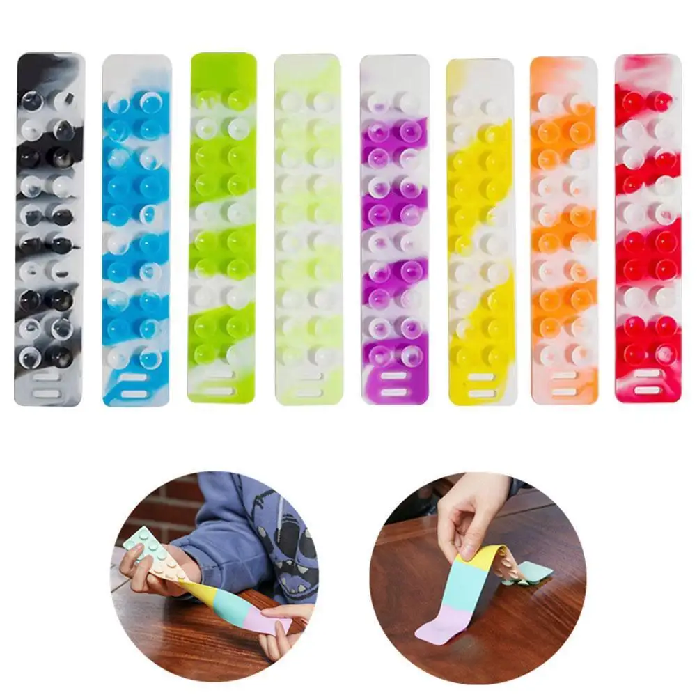 

1PC Suction Cup Square Pat Silicone Sheet Fidget Toy Children Stress Relief Squeeze Toy Antistress Soft Squishy Toys