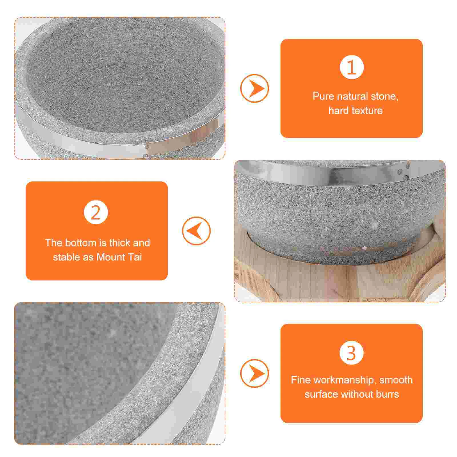 Каменная миска корейский суп чаши-бибибимбап деревянная лапша рамэн с