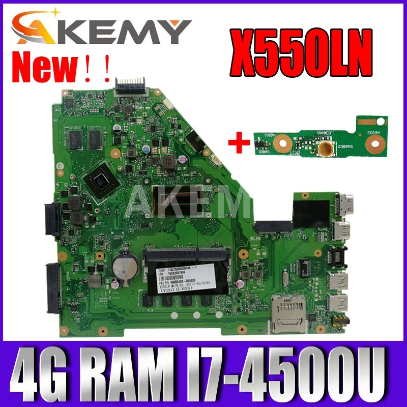 

Материнская плата Akmey X550LN для ноутбука Asus X550LD A550L Y581L W518L X550LN