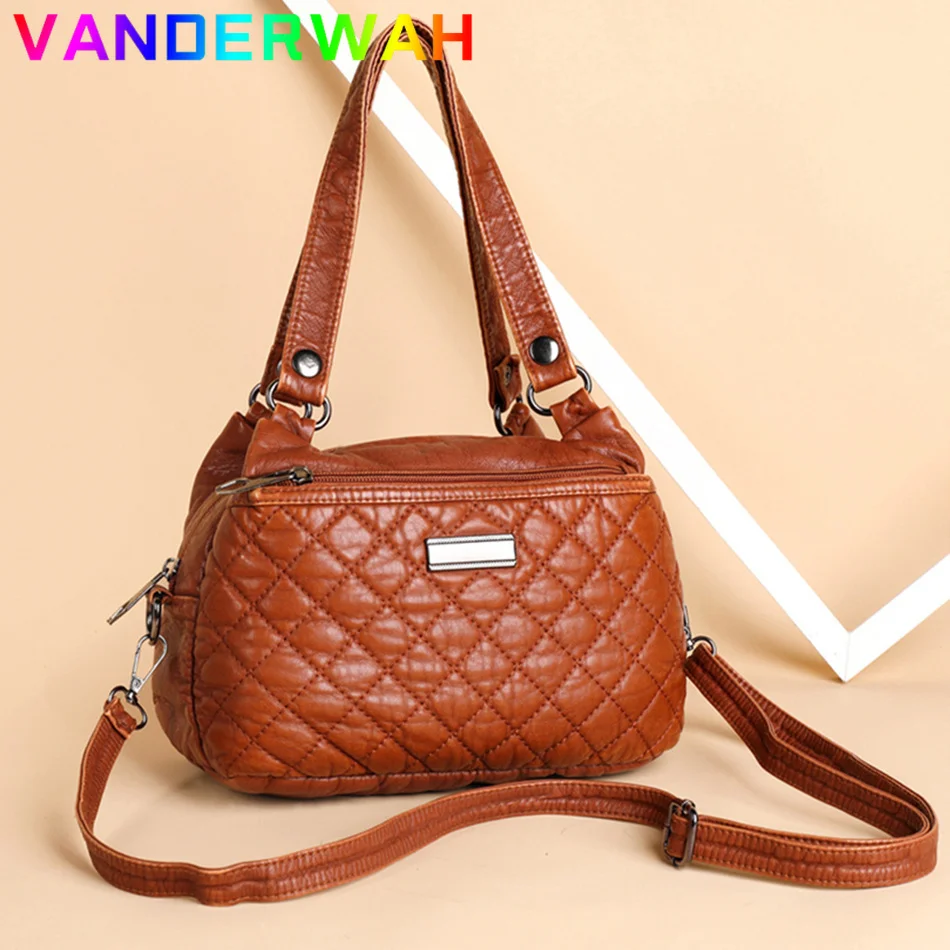 

Casual Thread Large Capacity Crossbody Shoulder Bags High Quality PU Leather Designer Purses and Handbags Women Bags 2023 Sac