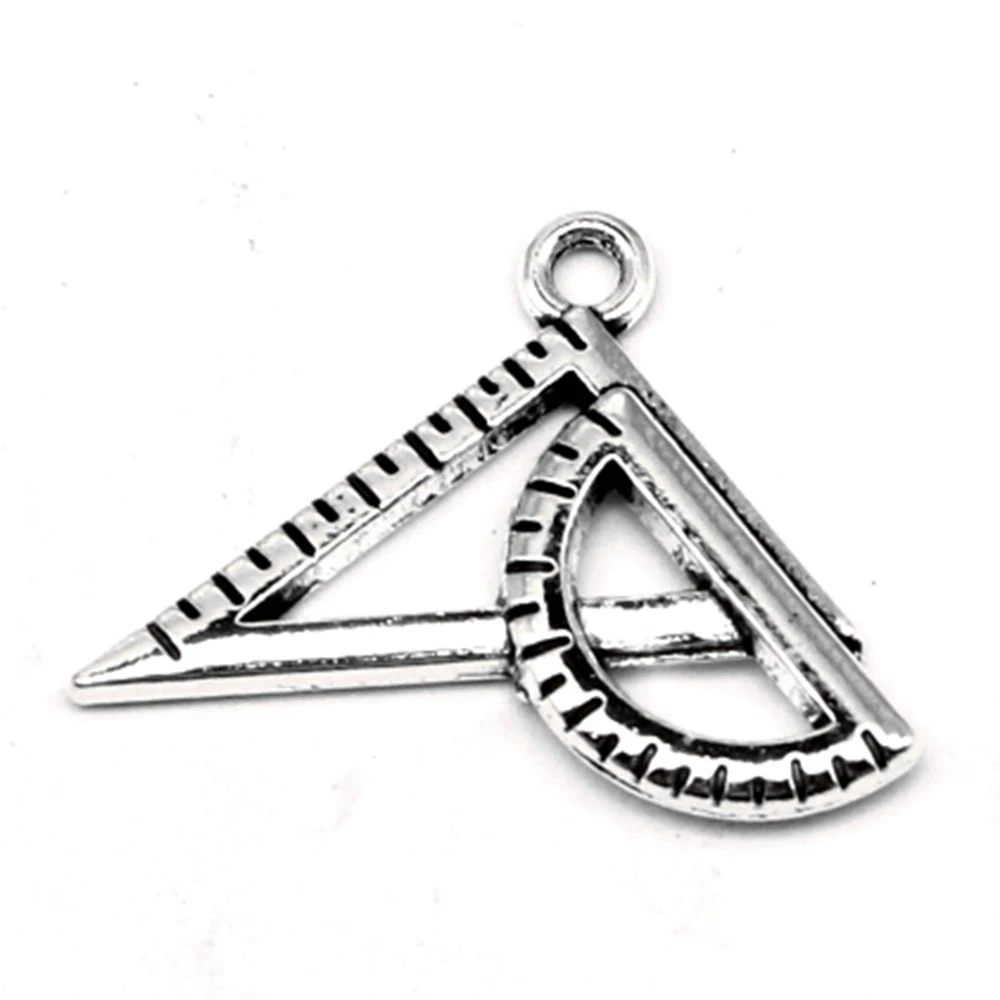 

100pcs Wholesale Jewelry Lots Ruler Charms Pendant Supplies For Jewelry Materials 18x24mm