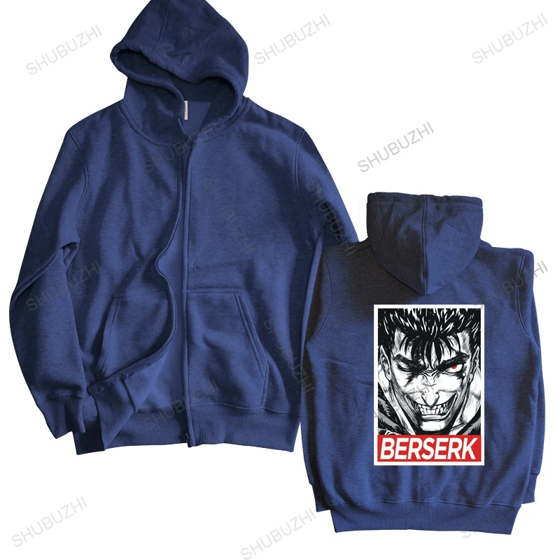

homme cotton hoodies zipper Men's Berserk Manga Guts hooded Featured Man Animation Logo thin hoody thin style