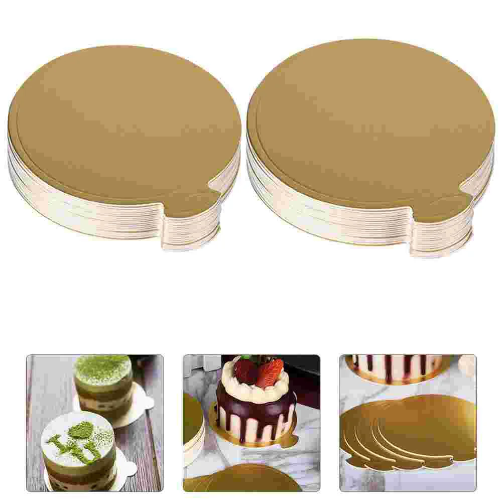 

200Pcs Chic Cake Display Base Round Cake Pads Mousse Serving Trays Cake Boards
