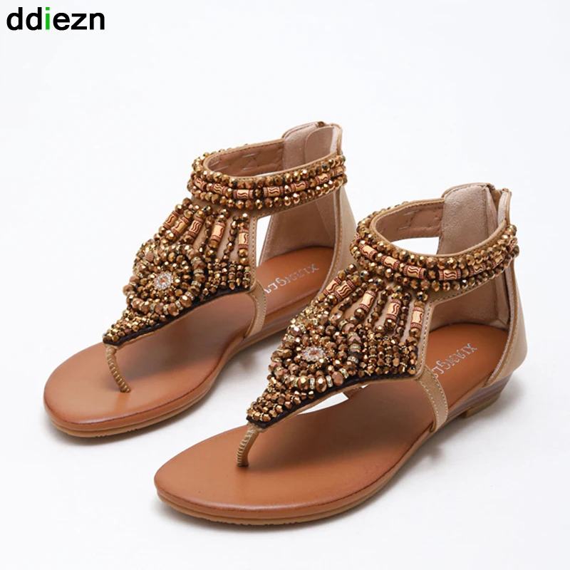 

Новинка 2022, женская обувь на плоской подошве, женские сланцы со стразами, повседневная женская обувь, шлепанцы, сандалии