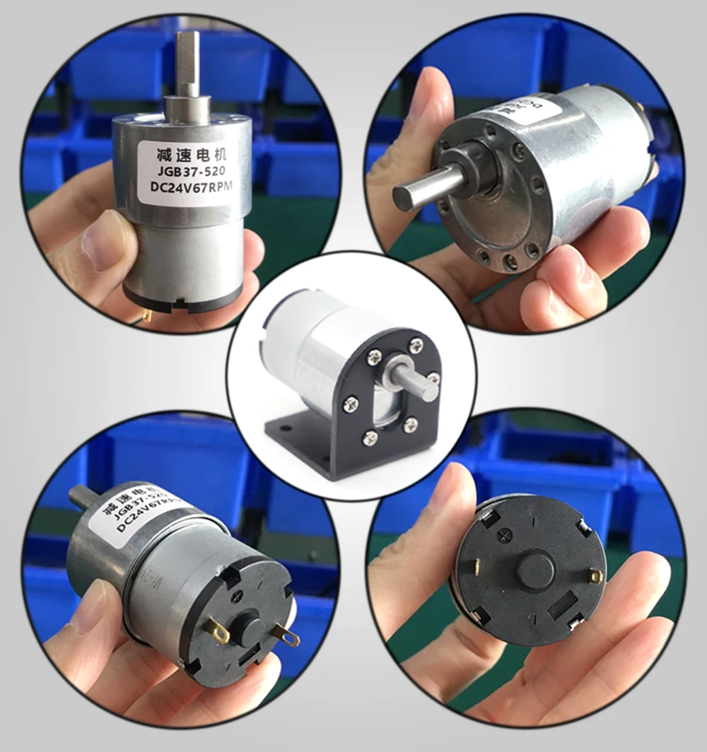 37 мм 520 Резьбовая длинная щетка вала 12 в 24 В постоянного тока редукторный