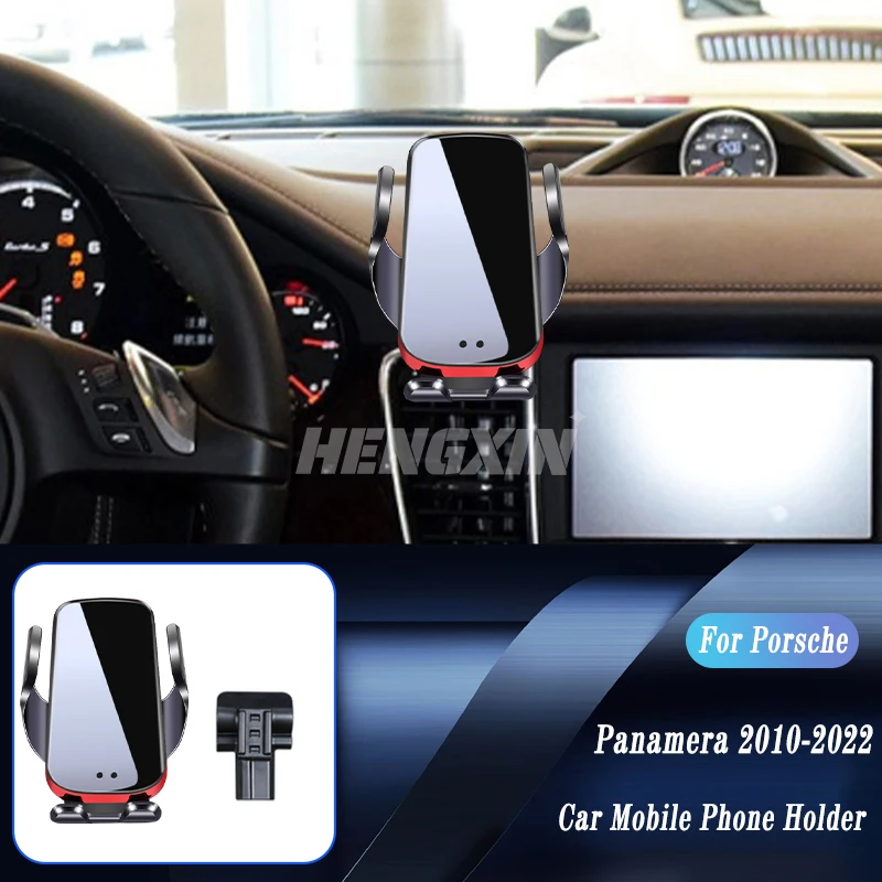 

Car Wireless Charger Auto Mount Phone Holder For Porsche Panamera 2010-2022 Adjustable GPS Navigation Bracket Car Accessories