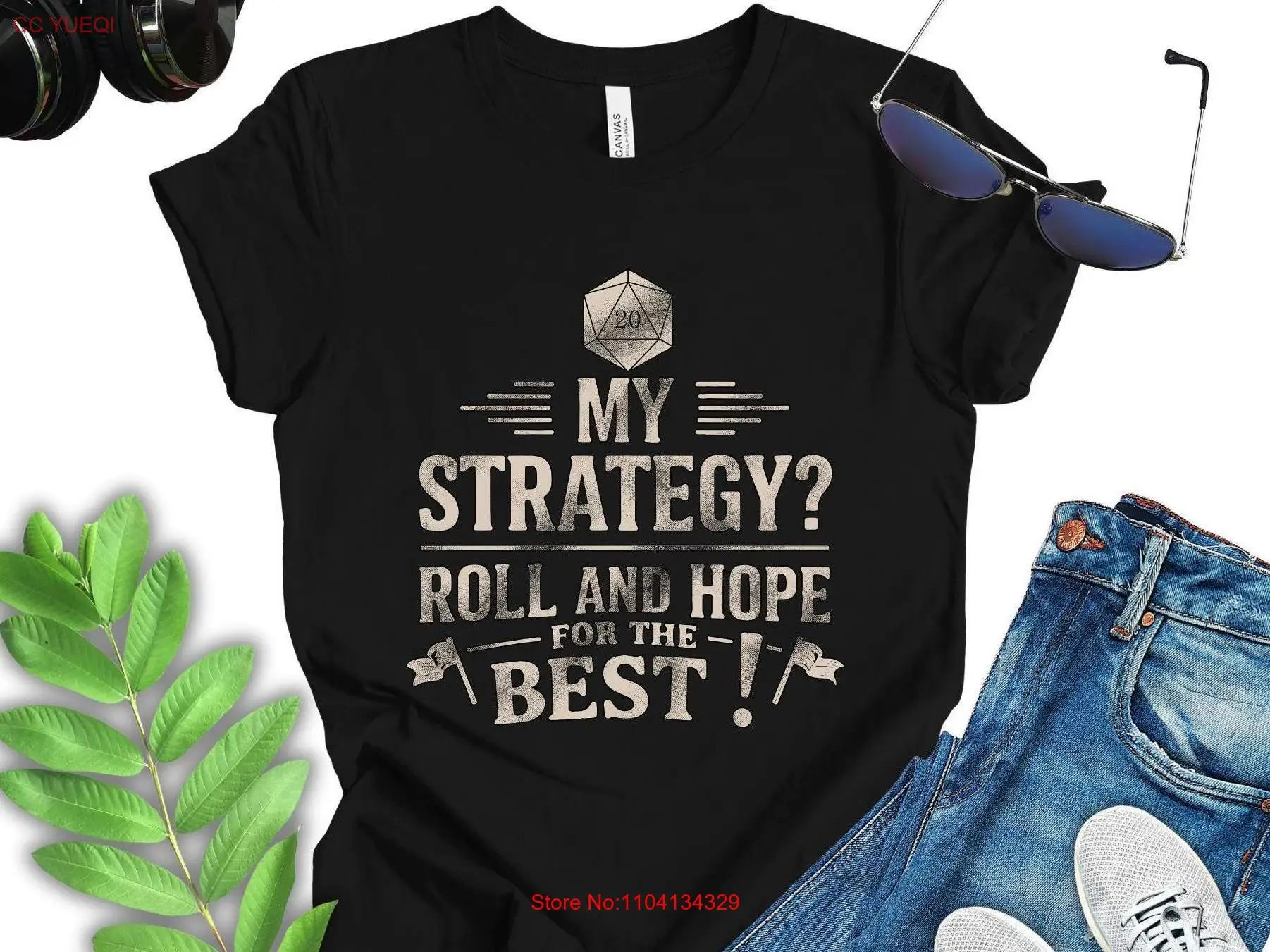 Футболка D20 Strategy Roll and Hope Gamer GifT Dice Lover Game Night Apparel Geeky с длинными или короткими