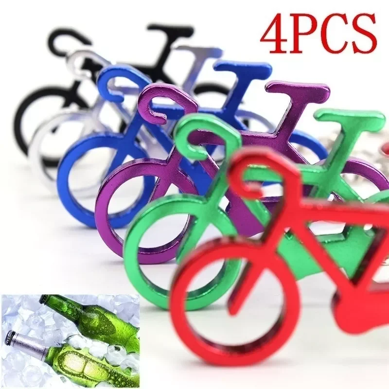 

NEW2022 4Pcs/Set Outdoor EDC Multi Bike Keychain Key Ring Bottle Wine Beer Opener Tool Muilti Colors Beer Opener Kitchen Access