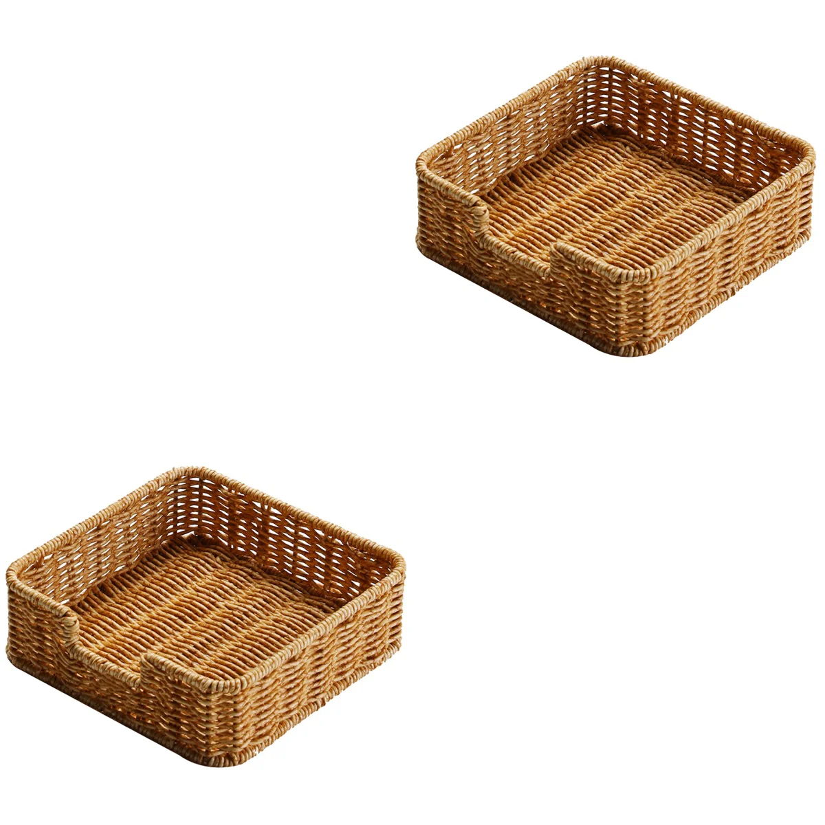 

Napkin Holder Tissue Basket Box Organizer Paper Woven Tray Function Multi Serviette Case Table Toilet Towel Storage Baskets