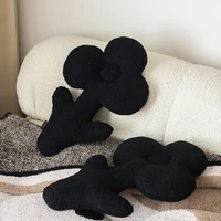 lonely flower black color cute shaped bed decorative pillow 48x31cm modern style sofa pillows