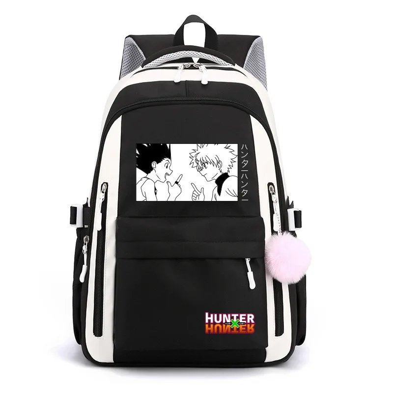 Охотник х рюкзак Дышащая сетка 30 × 42 23 см черная синяя фиолетовая розовая Hunter x