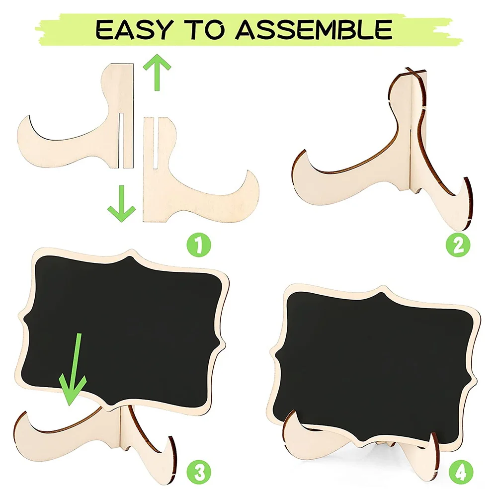 Мини-ярлыки для еды 20 штук в упаковке буфета Деревянные маленькие Меловые доски с