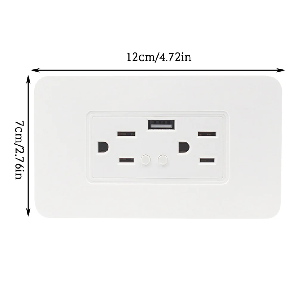 

Wall Socket Smart WiFi Wireless Voice Timer Remote Control USB Outlet Mini Plastic Power Socket US Plug