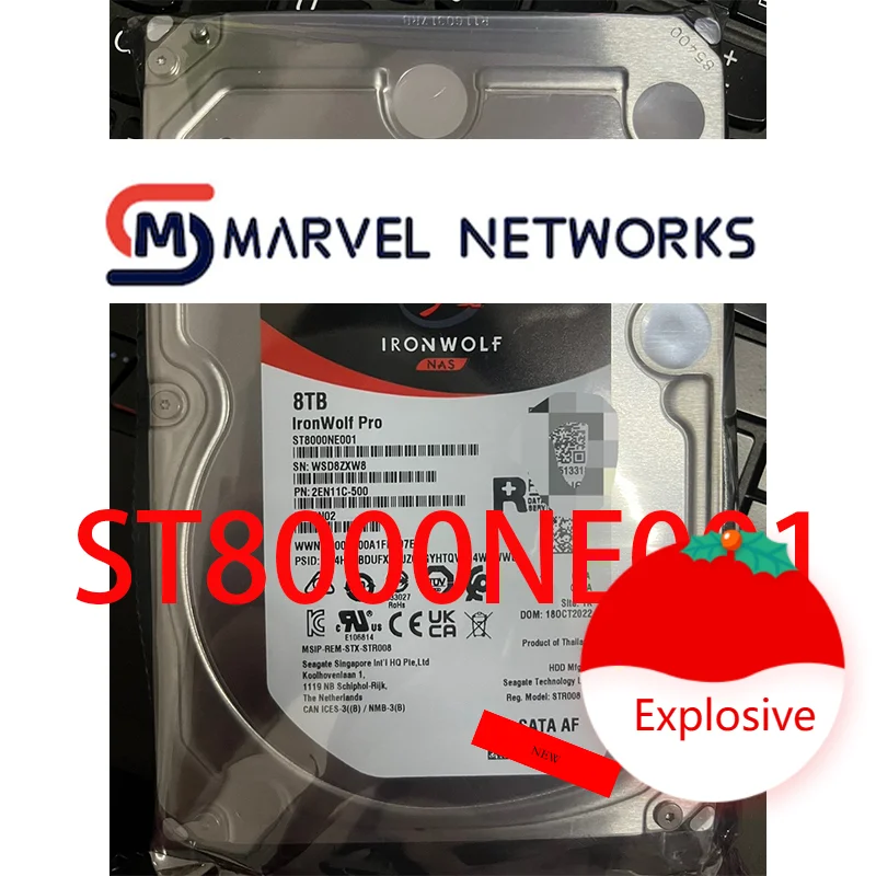 

FOR ST8000NE001 IronWolf Pro NAS 7200 RPM 256MB Cache CMR SATA 6.0Gb/s 3.5"