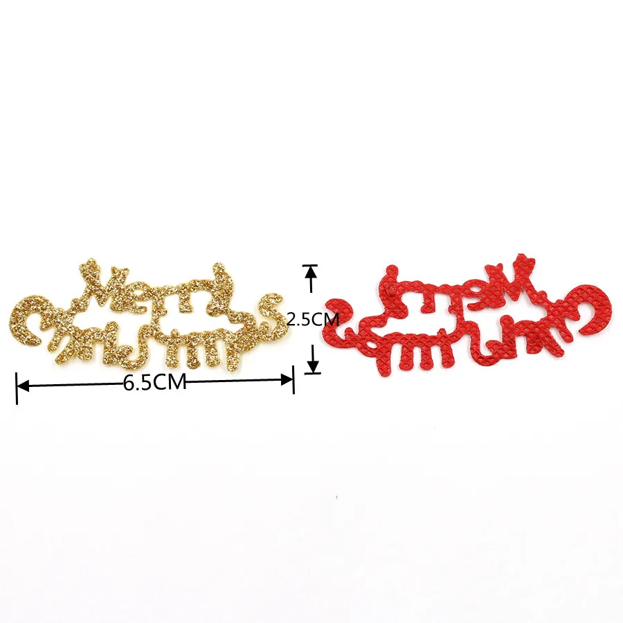 50 шт. блестящие рождественские наклейки на Рождество войлочные подушечки