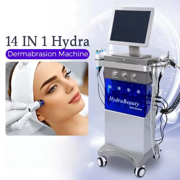 

Multifunction 14 in 1 Water Oxygen Dermabrasion Skin Rejuvenation Face care Facial aqua Hydro Wonder Beauty Salon Device
