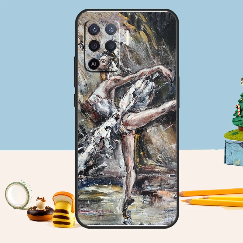 Лебедь танцевальный балет для OPPO A58 A78 A98 A17 A57 A77 A16 A76 A96 A74 A94 A5 A9 A15 A52 A72 A93 A53 A54S