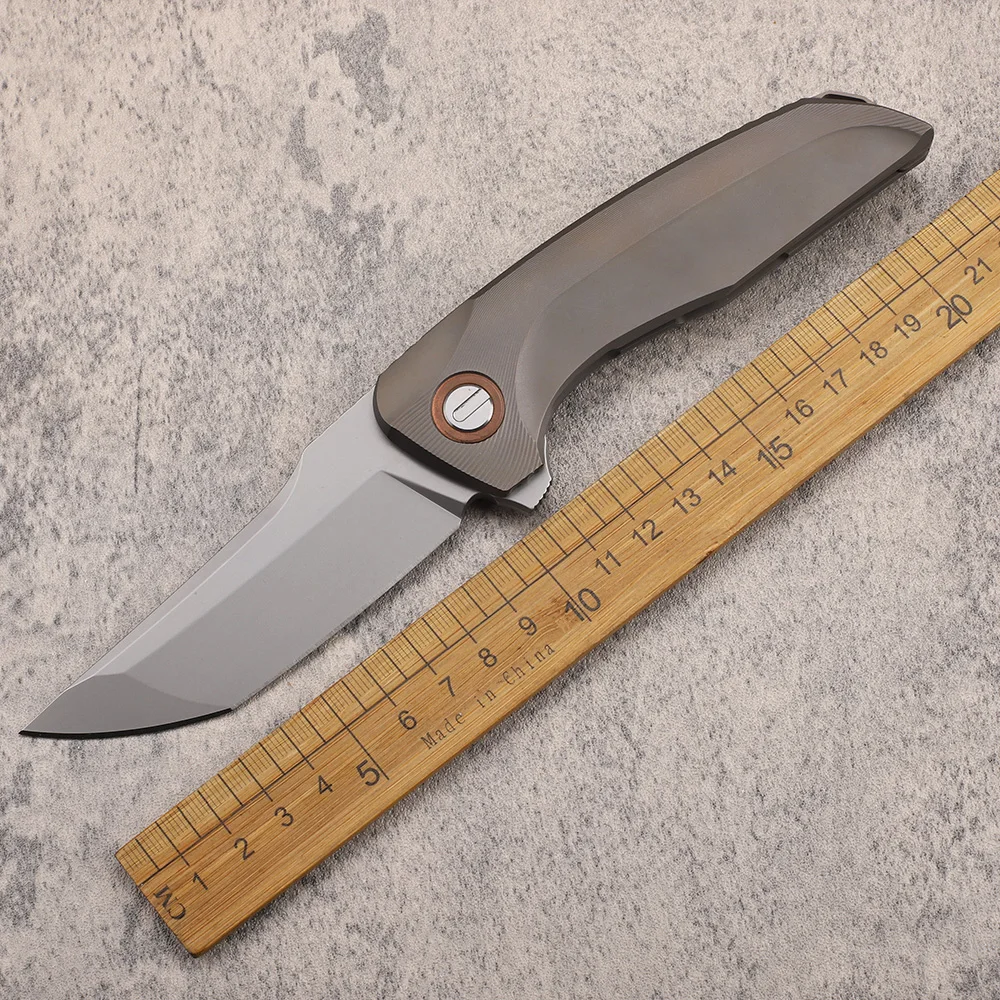 

M390 Steel Folding Knife Outdoor Camping Sharp High Hardness Hunting Knife Titanium Alloy Handle Tactics EDC Tool Fruit Knife
