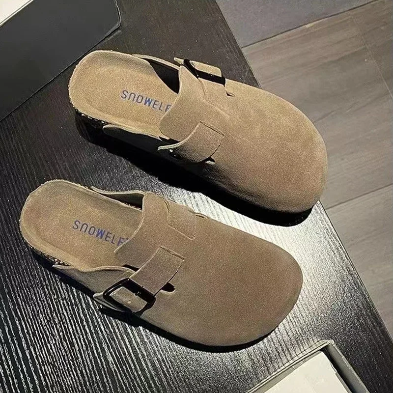 Туфли без каблуков женские тапочки летние пляжные сандалии модное платье 2024